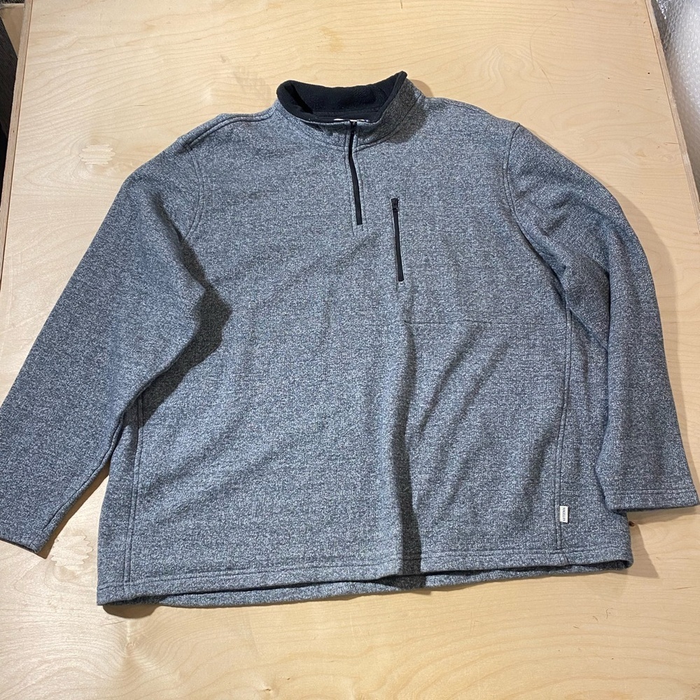 Magellan Outdoors Men's Gray Quarter-Zip Sweater 3 XL (EF)